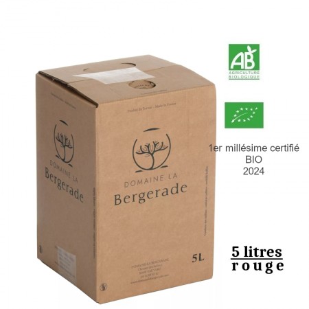 Dom.la bergerade aop Costières de Nîmes BIB rouge 5L